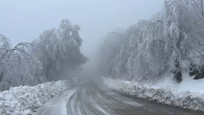 Kartepe'de Yılın İlk Karı Düştü: 1640 Metrede Beyaz Manzara