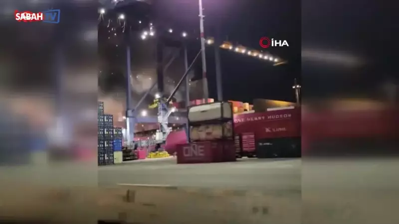 Los Angeles Limanında Konteyner Gemisinde Elektrik Yangını: 23 Mürettebat Tahliye Edildi