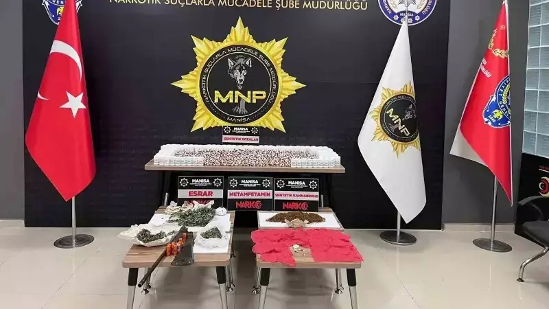Manisa'da Uyuşturucu Operasyonu: 14 Tutuklama, Tonlarca Madde Ele Geçirildi