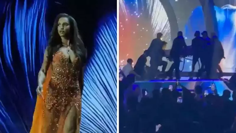 Miss Universe'de Jamaikalı Güzellik Kraliçesi Sahneden Düştü