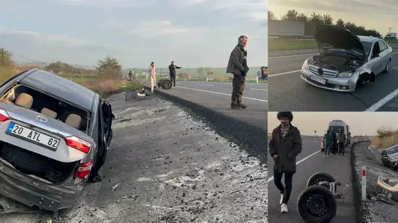 Çorlu'da Zincirleme Trafik Kazası: 3 Araç Birbirine Girdi