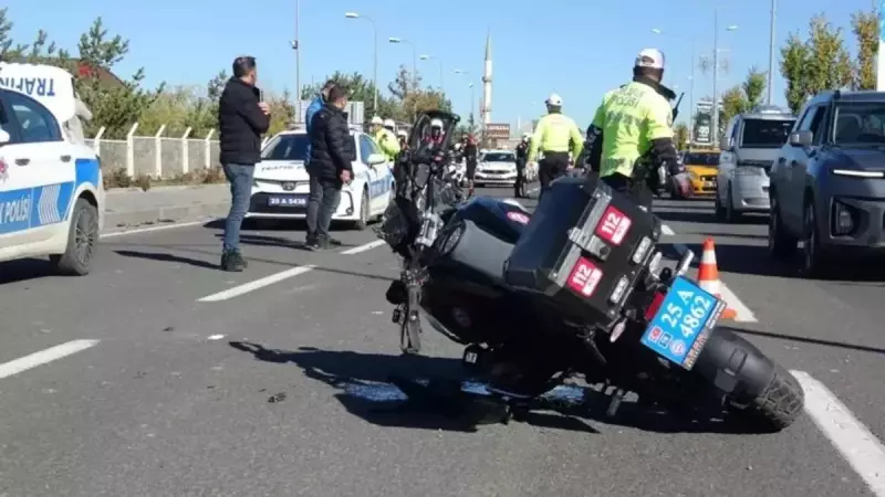 Polis Motosikleti Kamyonla Burun Buruna Geldi: Yaralı Var!