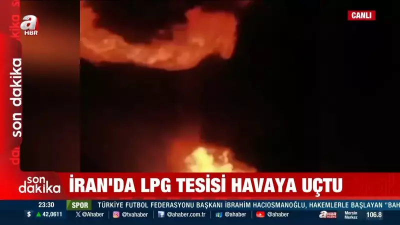 İran'da LPG Tesisi Adeta Bombaya Döndü: Dev Patlama Gökleri Aydınlattı!