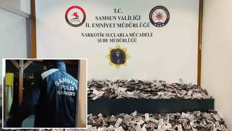 Samsun'da Dev Operasyon: 49 Bin 362 Uyuşturucu Hap Ele Geçirildi