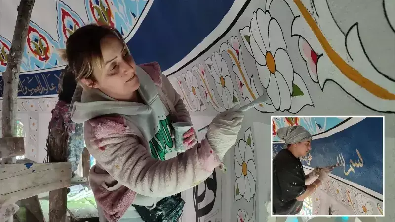 Samsunlu Kadın Nakkaşların El Emeği: Camileri Geleneksel Motiflerle Donatıyorlar