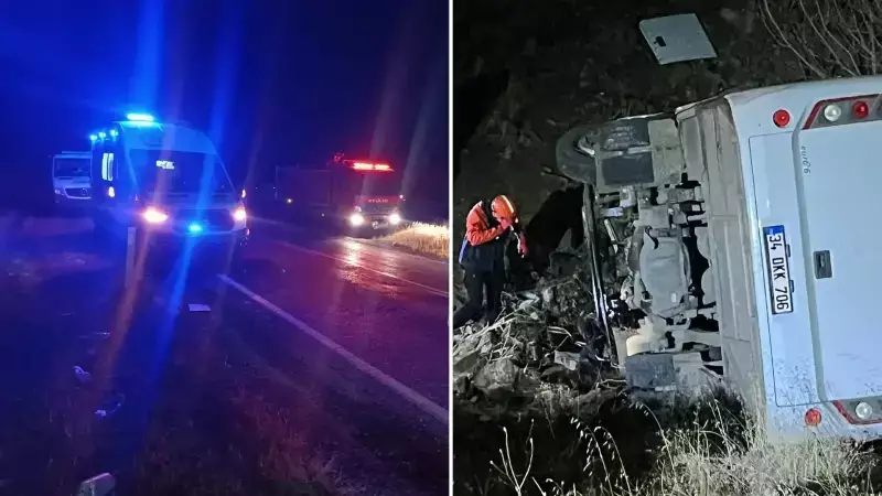 Siirt'te Minibüs Devrildi: 2'si Ağır 15 Yaralı