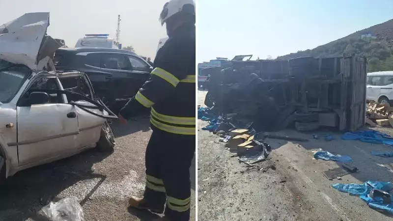 İskenderun'da Kırmızı Işıkta Feci Kaza: 6 Araç Birbirine Girdi