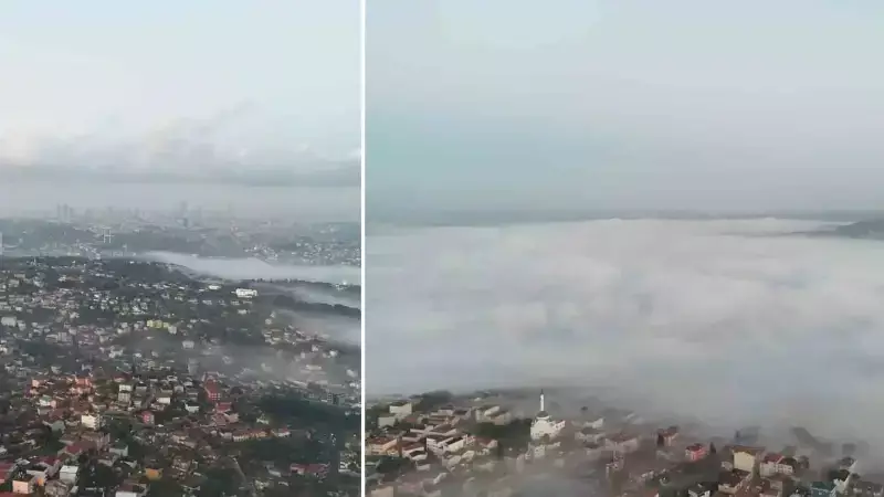 İstanbul Boğazı Sise Teslim Oldu: Kartpostallık Görüntüler
