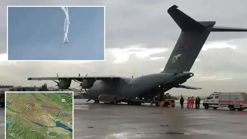 TSK'ya Ait C130 Kargo Uçağı Gürcistan'da Düştü: 20 Personel