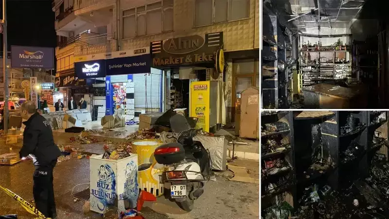 Yalova'da Aile Tartışması Tekel Bayi Yangınına Dönüştü