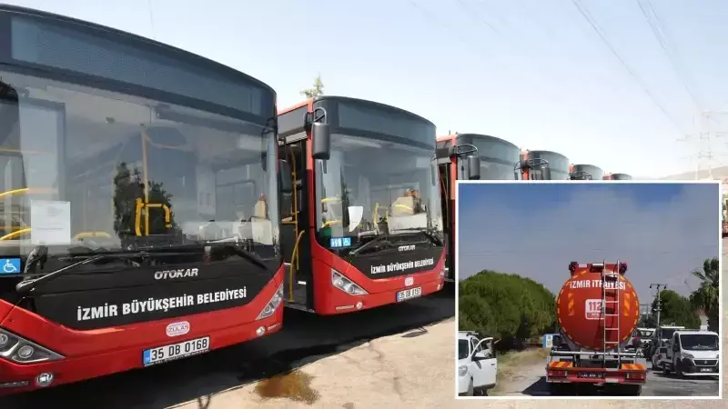 İzmir'de ESHOT Otobüsü Alev Alev Yandı: Yangın Sonrası Trafik Felç