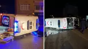 Ambulans ve Otomobil Korkunç Kazada Burun Buruna Geldi: 5 Yaralı!