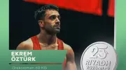 Ekrem Öztürk Riyad'da Grekoromen Güreşte Gümüş Madalya Kazandı