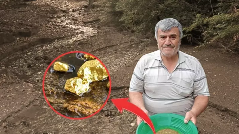 68 Yaşındaki Adam Dere Kenarlarında Hobi Olarak Altın Arıyor: 1 Haftada 13 Gram Buldu