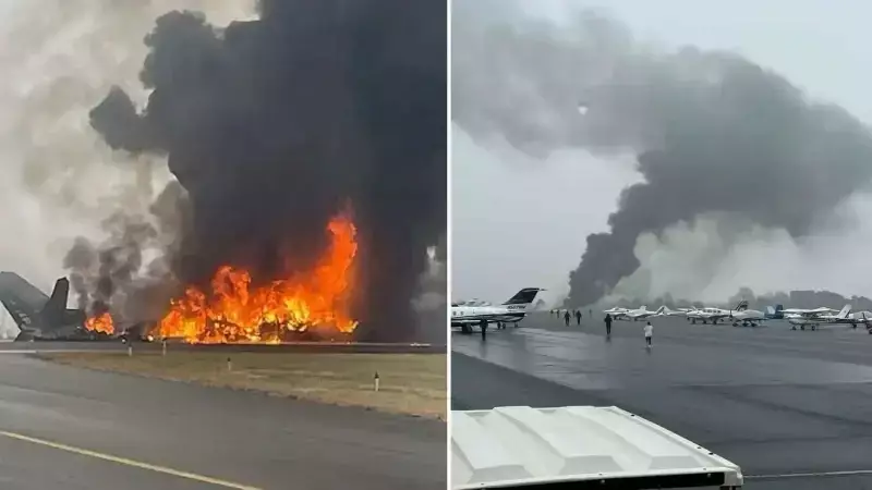ABD'de Özel Jet Düştü: Cessna C550 İniş Sırasında Alev Topuna Döndü