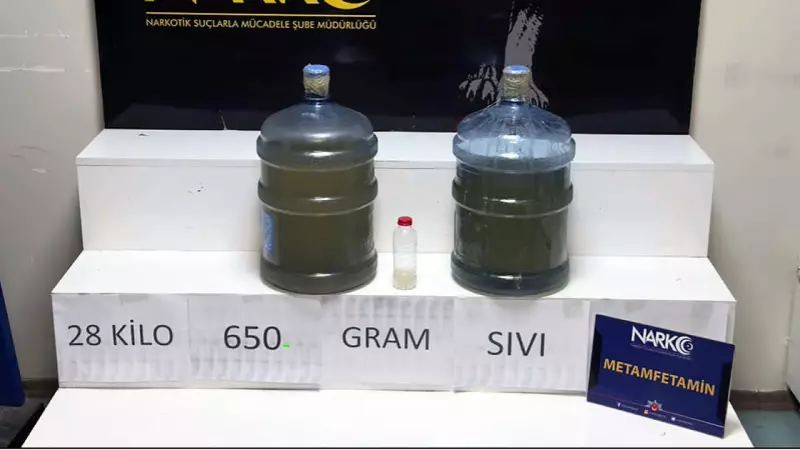 Adana'da Damacanada 28 Kilo Sıvı Metamfetamin Ele Geçirildi