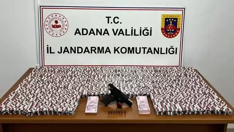 Adana'da Operasyon: 23 Bin 876 Uyuşturucu Hap ve Tabanca Ele Geçirildi