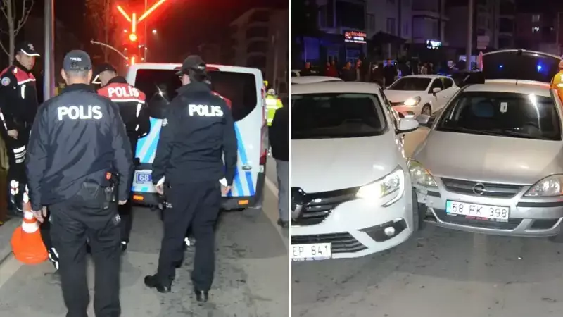 Aksaray'da 119 Promil Alkollü Sürücü Emniyet Müdür Yardımcısı'nın Aracına Çarptı