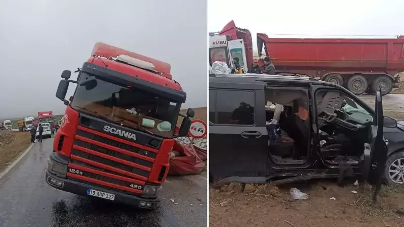 Alaca'da TIR Kazası: 2 Yaralı, Birinin Durumu Ciddi