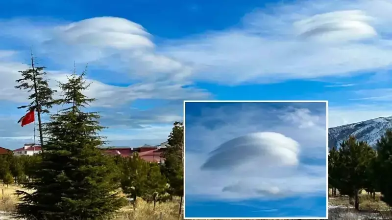 Bitlis'te Görülen UFO Görünümlü Mercek Bulutları Şaşırttı
