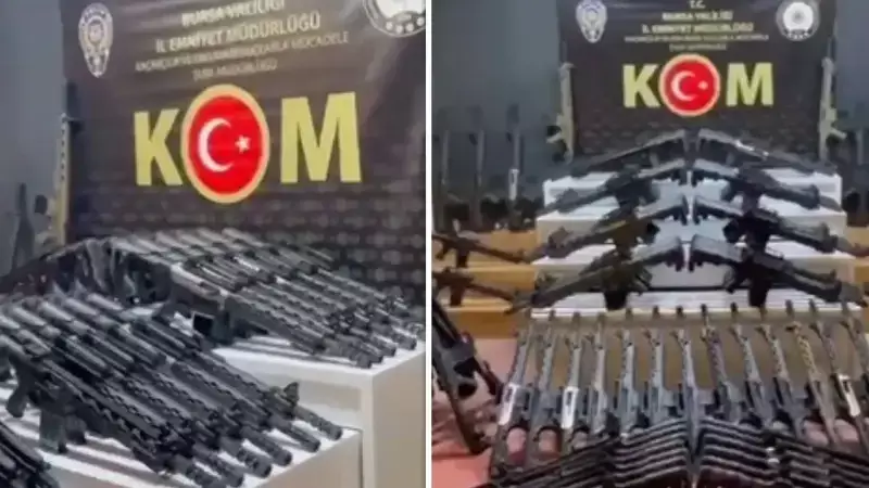 Bursa'da 2 Depoda Yapılan Baskında 118 Ruhsatsız Tüfek Ele Geçirildi