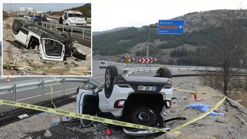 Denizli'de Otomobil Devrildi: Sürücü Hayatını Kaybetti