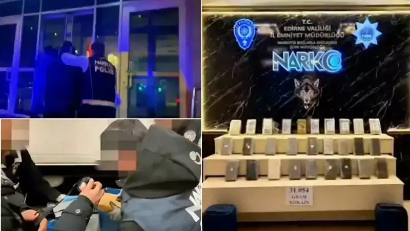 Edirne'de 31 Kg Kokain Ele Geçirildi: 2025'te 1,8 Ton Yakalandı