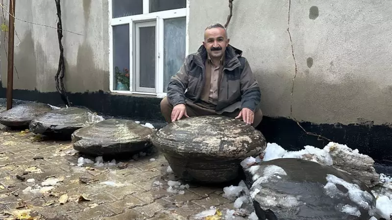 Şemdinli'de Bulunan 6 Gizemli Taş Fosil Mi? Muhtar 3 Yıldır Bekliyor