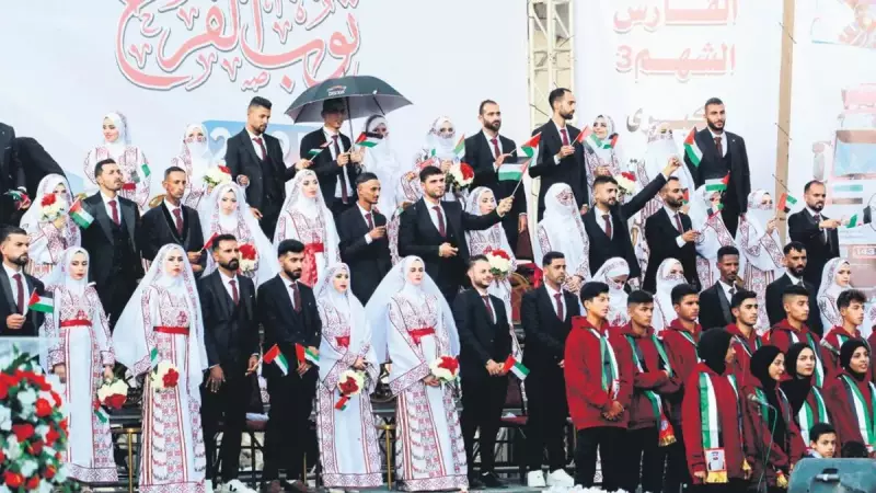 Gazze'de 54 Çift Savaşın Gölgesinde Toplu Nikâhla Hayata Tutundu