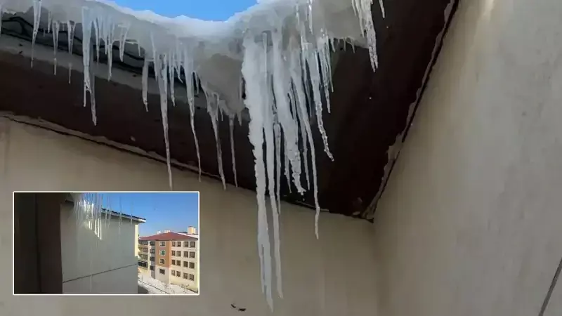 Hakkari'de Buz Sarkanıtları 2 Metreyi Aştı: Yüksekova'da Hayat Dondu