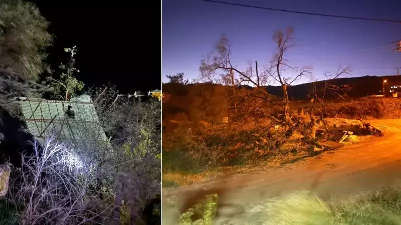 Şiddetli Rüzgar: Çatı Uçtu, 200 Yıllık Ağaç Devrildi, Enerji Kesildi