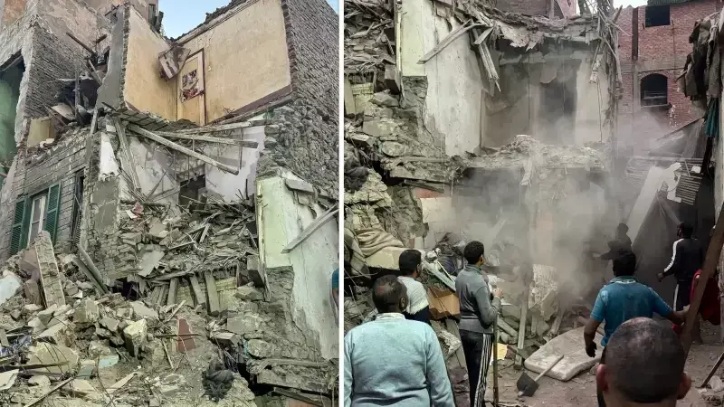 Kahire'de 5 Katlı Bina Çöktü: 8 Can Kaybı, Dar Sokak Kurtarmayı Zorlaştırdı