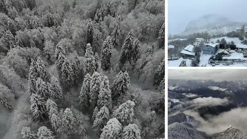 Karadeniz Yaylaları Beyaza Büründü: Giresun'dan Artvin'e Kar Manzaraları