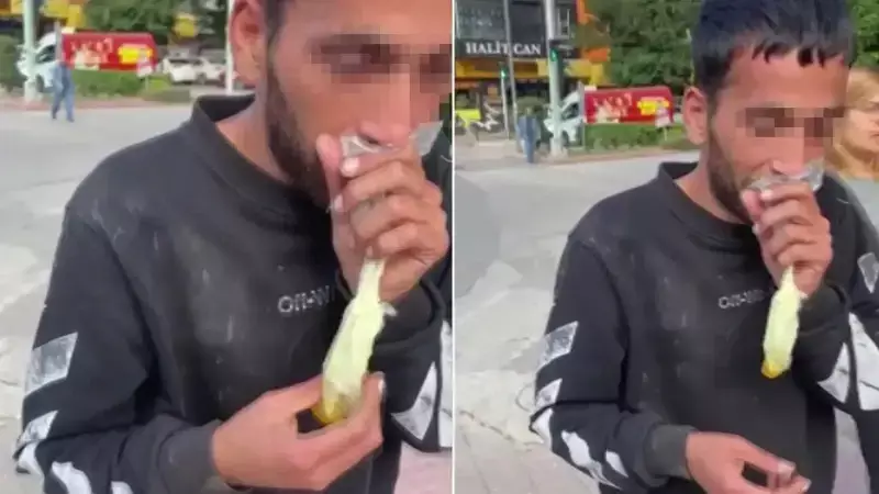 Konya'da Sokak Ortasında Balı Kesip Kendinden Geçti