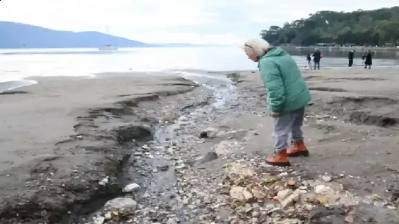 Muğla Akyaka'da Deniz 10 Metre Çekildi, Sahil Değişti