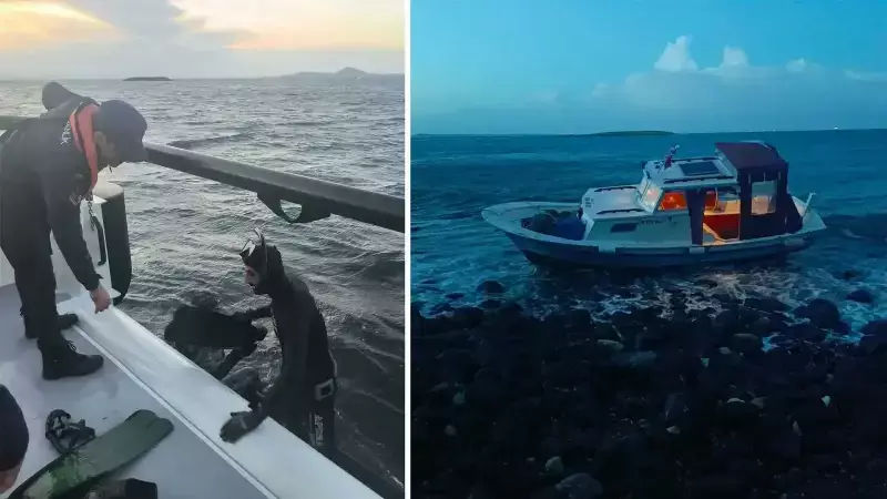 Muğla'da Karaya Oturan Teknedeki 2 Kişi Sahil Güvenlik Ekipleri Tarafından Kurtarıldı