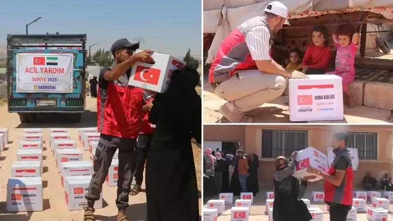 Sadakataşı Derneği Suriye'de 4 Bin Aileye Gıda Yardımı Ulaştırdı