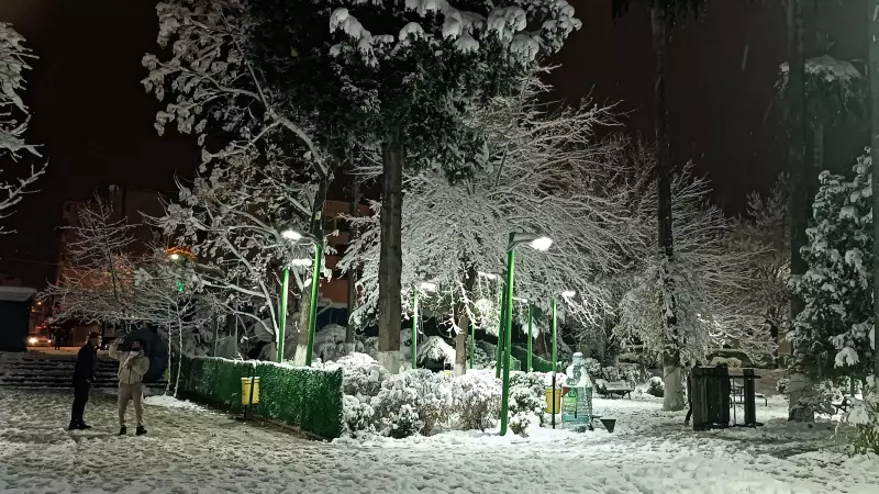 İslahiye'de Yeni Yıl Kutlaması: Havaya Açılan Silahlar ve Kar Yağışı