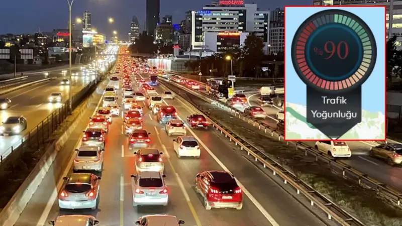İstanbul'da Trafik Felç Oldu: Yoğunluk %90'a Ulaştı