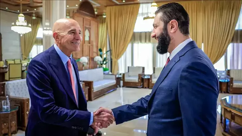 Suriye Cumhurbaşkanı Şara, ABD'nin Suriye Özel Temsilcisi Tom Barrack ile Görüştü