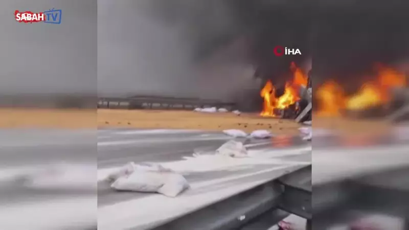 TAG Otoyolu'nda Üç Tır Çarpıştı: Alevler İçinde Kaldılar