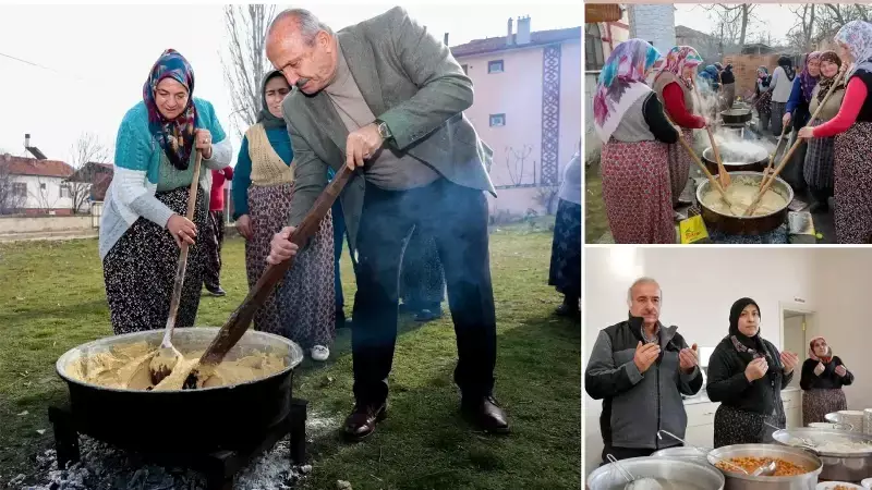 Taşköprü'de Asırlık Regaib Helvası Geleneği Yaşatıldı