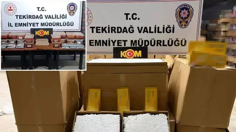 Tekirdağ'da Büyük Kaçakçılık Operasyonu: 383 Bin Makaron Ele Geçirildi