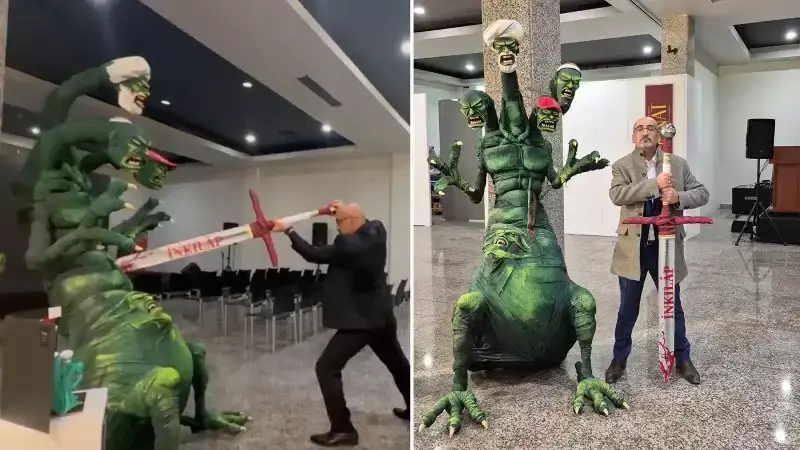 İYİ Partili Murat Katfar'ın Dev Figürü Sosyal Medyada Fırtına Kopardı