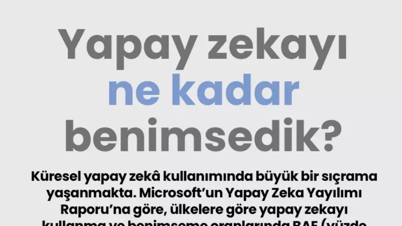 Yapay Zeka Kullanımında Türkiye Yüzde 13.4 ile Geride