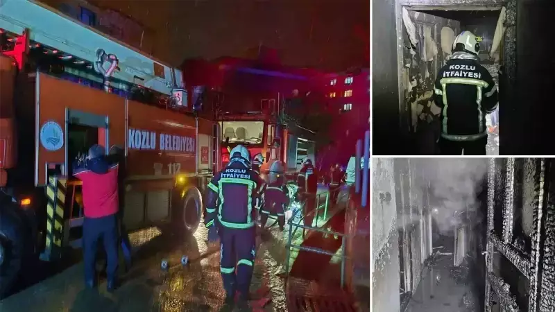 Zonguldak Kozlu'da 3 Katlı Apartmanda Çıkan Yangın Kontrol Altına Alındı