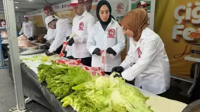 5. Geleneksel Doğu Güneydoğu Çiğ Köfte Festivali'nde 5 Ton Çiğ Köfte Dağıtıldı