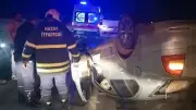 Hatay'da Takla Atan Otomobil: Sürücü Yaralandı, İtfaiye Hızlı Müdahale Etti