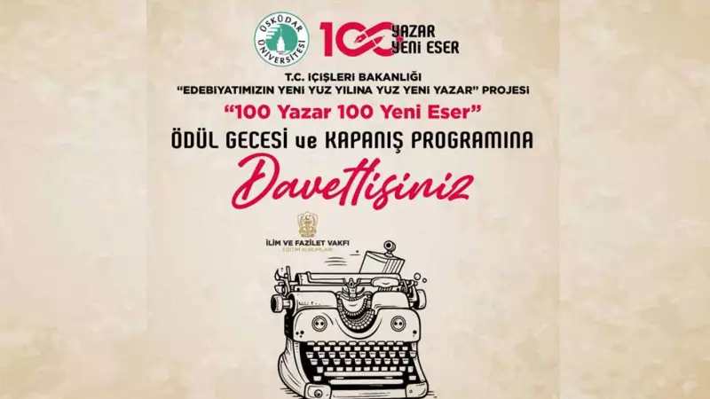 100 Yazar 100 Yeni Eser Projesi Ödül Gecesi İstanbul'da Gerçekleşecek