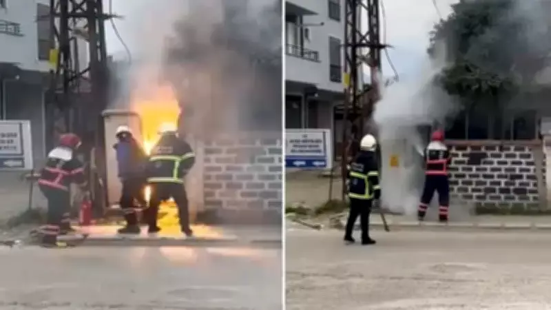 Akyazı'da Trafo Yangını Patlamayla Panik Yarattı: Anlar Kamerada